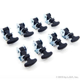 8 Pack Rubber Hood Hold-Down Kit 2.5" Mini Latch Zinc Plated Steel Brackets & Hardware Battery Box