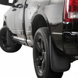 Mud Guards Fits Dodge Ram 1500 2009-2018 & More Molded Front & Rear 4 Piece Set (for Trucks Without Fender Flares)