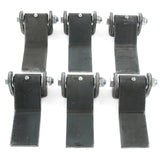 Qty 6 Steel Strap Style Long Leaf Hinge with Grease Zerk Fitting Weld-on Trailer Truck Body Gate Door Hinge