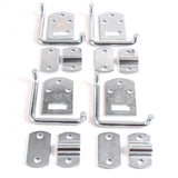 Qty 4 Stake Body Rack Corner Mount Straight Bracket Gate Latch Set Security Set Trailer Wood Utility