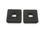 2 Bumper Plug End Caps Square 4 Inches Vented Cover RV Camper Trailer Pair Set