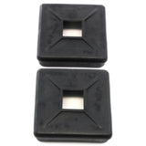 2 Bumper Plug End Caps Square 4 Inches Vented Cover RV Camper Trailer Pair Set