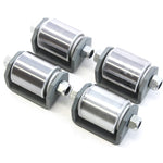 4 Weld on Steel Micro 2 Inches Roller Steel Mini Wheel Grease Fitting RV Trailers Caster