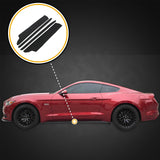 Door Scratch Shield 2015-2018 Fits Ford Mustang 4pc Kit Paint Protector Black Threshold Cover