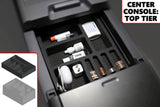 Center Console Organizer 2 Piece Stacking set Inserts Fits Honda Odyssey 2005 2006 2007 2008 2009 2010 Black