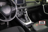 Center Console Organizer 2 Piece Stacking Set Vehicle Inserts Fits Toyota RAV4 2019-2020 Black