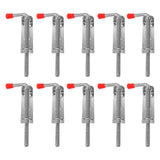 10 Pc Metal Lock Barrel Bolt Spring Loaded Latch Extra Large 8.5 Inches Long w Grip Heavy Duty Zinc Coated Steel