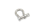 10 Stainless Steel 3/8 Inch 9.5mm Anchor Shackle Bow Pin Chain Ring 2000 Pound