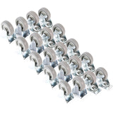 20 Plate Casters 3-3/8 Inches Polyurethane Wheels 10 Rigid 10 Swivel Brake Tough New