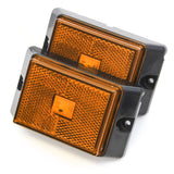 2 Amber LED Side Marker Lights 4 Inches Truck Trailer Pickup Boat Bright