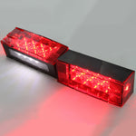 LED Submersible LowProfile Rectangle Light Kit Boat Marine & 2 Clear Side Marker