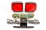 LED Submersible Square Light Kit Trailer 80 Inches- Boat Marine & 8 Clear Side Marker