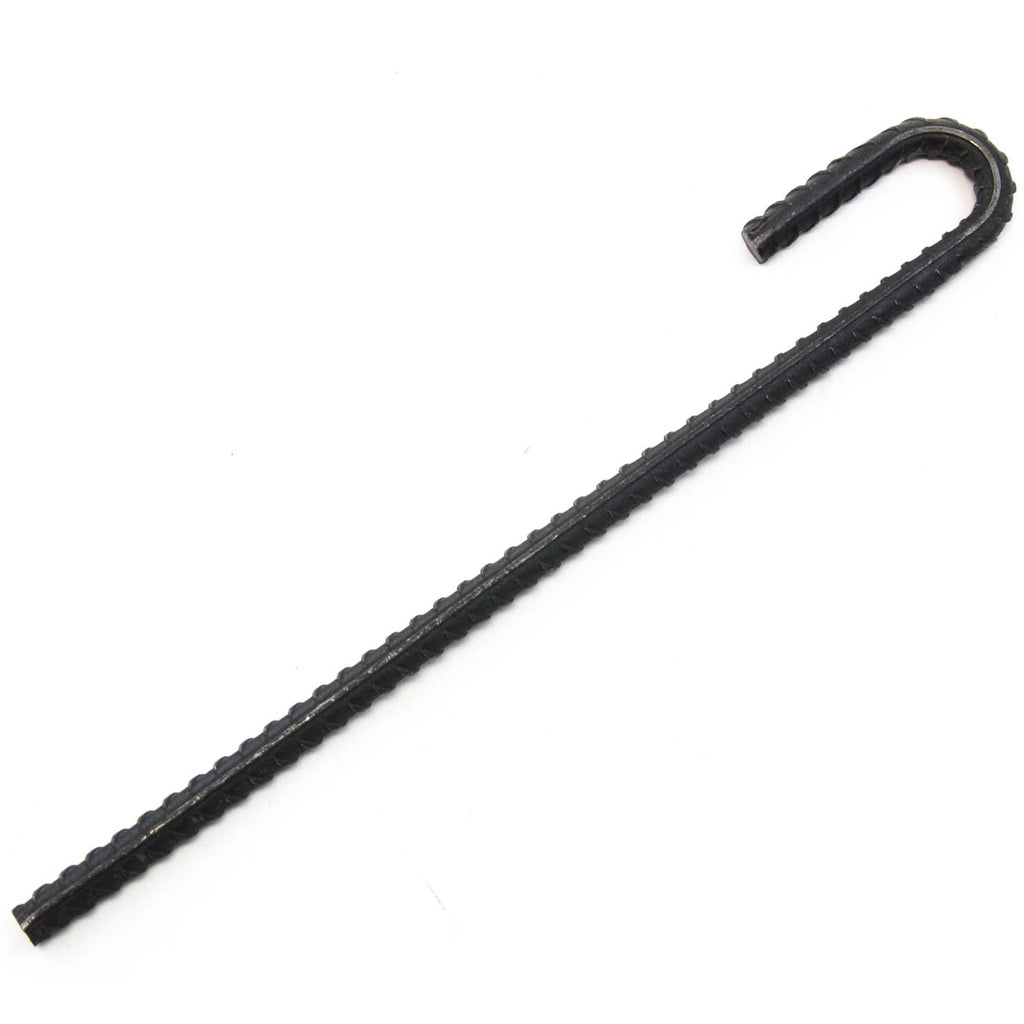 20 Steel Rebar Ground Stakes J Hook 12 Inches Deer Fence Hard Firm