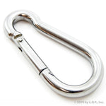 1 Steel Spring Snap Quick Link Carabiner Hook Clip 4 Inches Length - 320 Pound